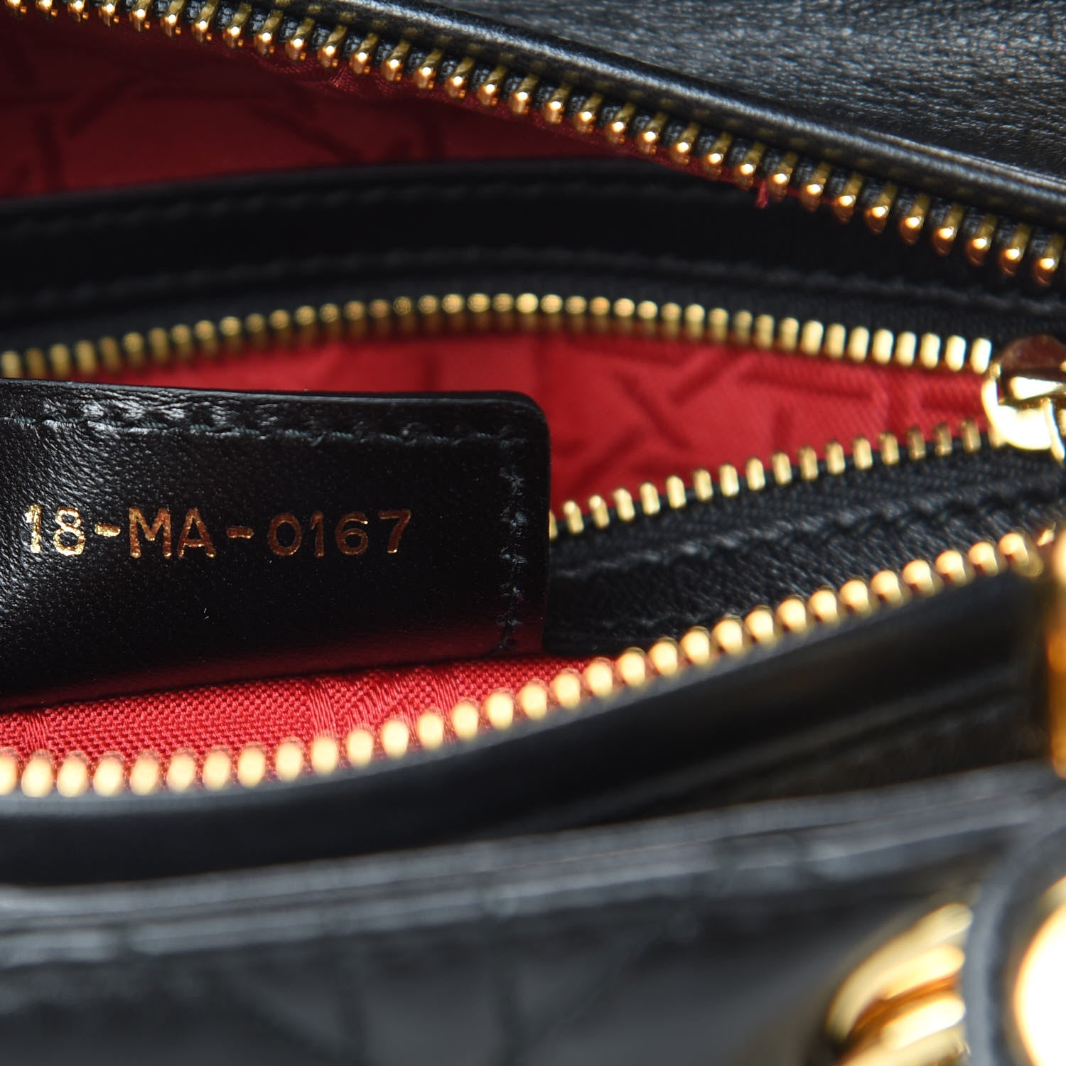 Christian Dior Lambskin Cannage Medium Lady Dior Black 8 of 13
