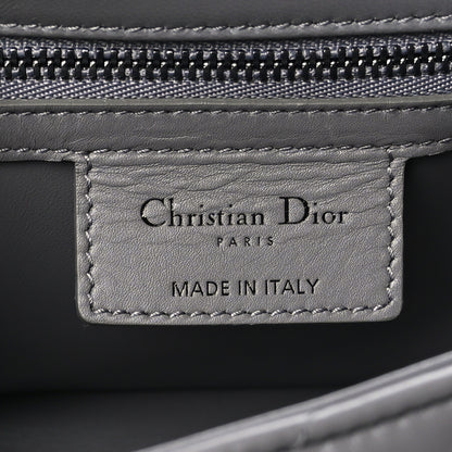 Christian Dior Calfskin Macrocannage Medium Caro Bag Iron Grey 6 of 9