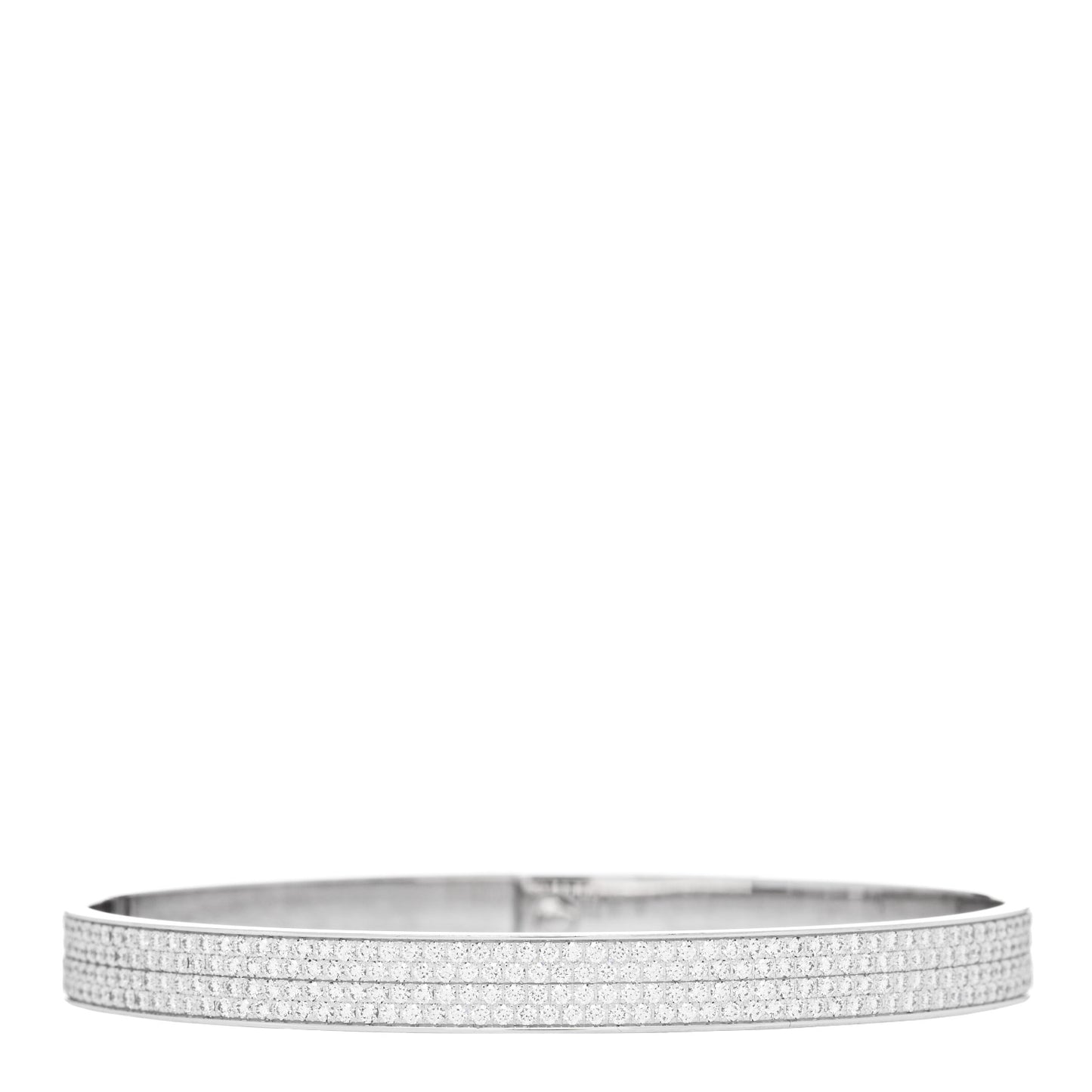 18K White Gold Diamond Kelly Full Pave Bracelet XS