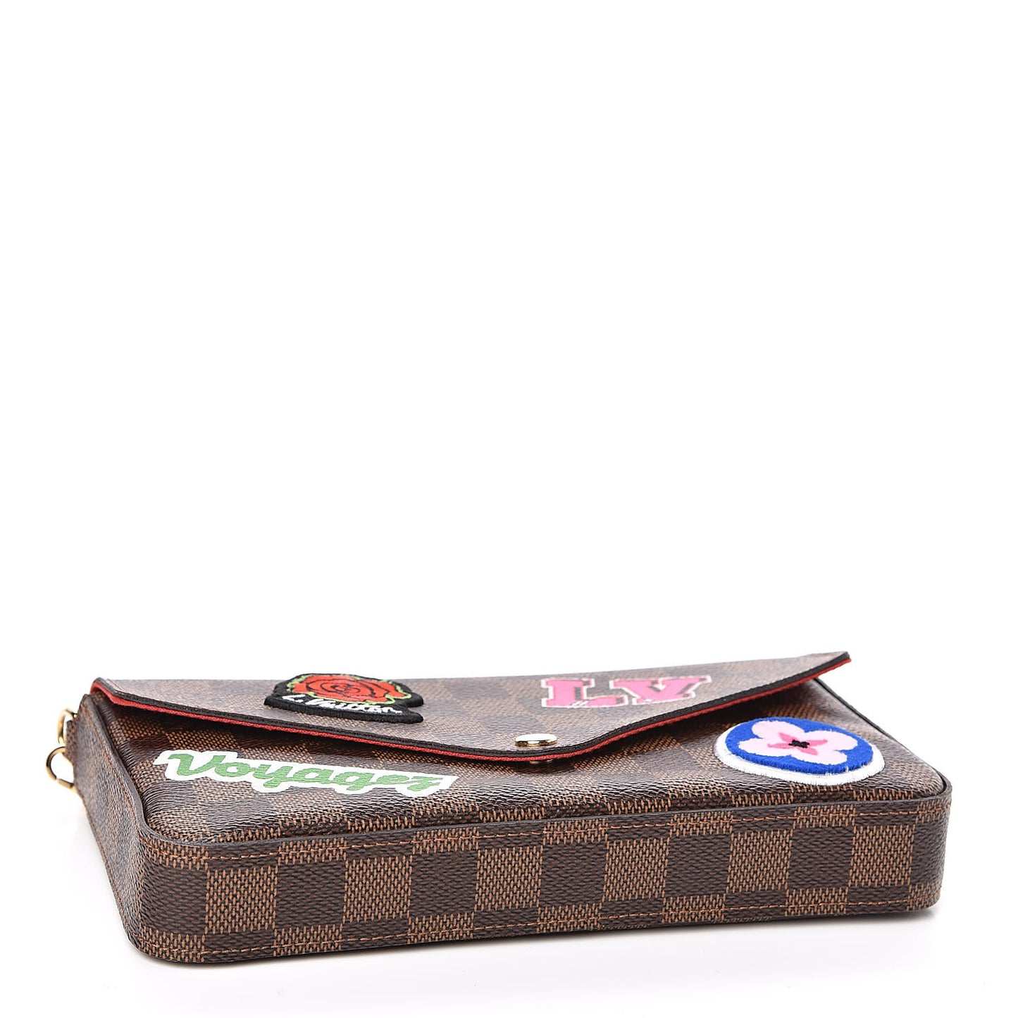 Damier Ebene LV Stories Pochette Felicie Chain Wallet
