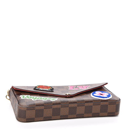 Louis Vuitton Damier Ebene LV Stories Pochette Felicie Chain Wallet 4 of 12