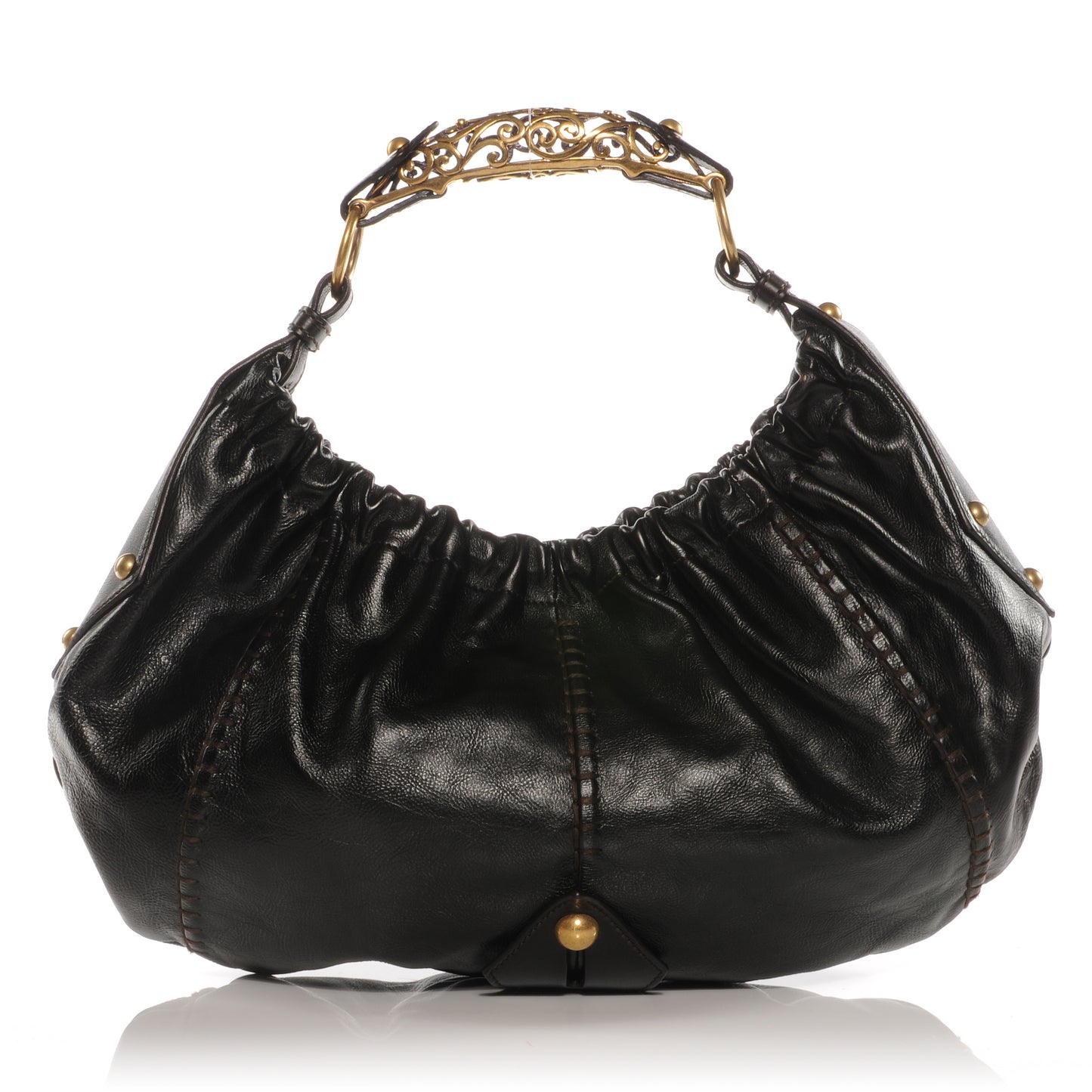 Leather Vincennes Mombasa Hobo Bag Brown