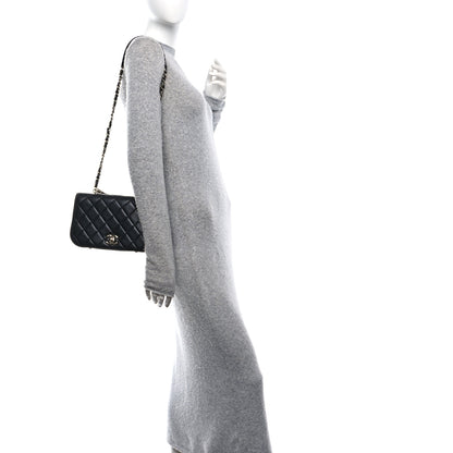 Chanel Lambskin Small Carry Chic Flap Black 2 of 14
