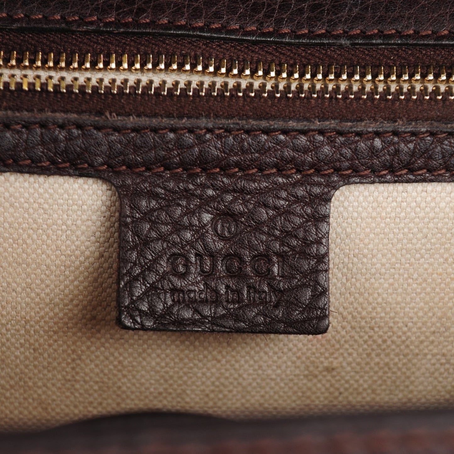 Monogram Medium New Bamboo Top Handle Bag Dark Brown