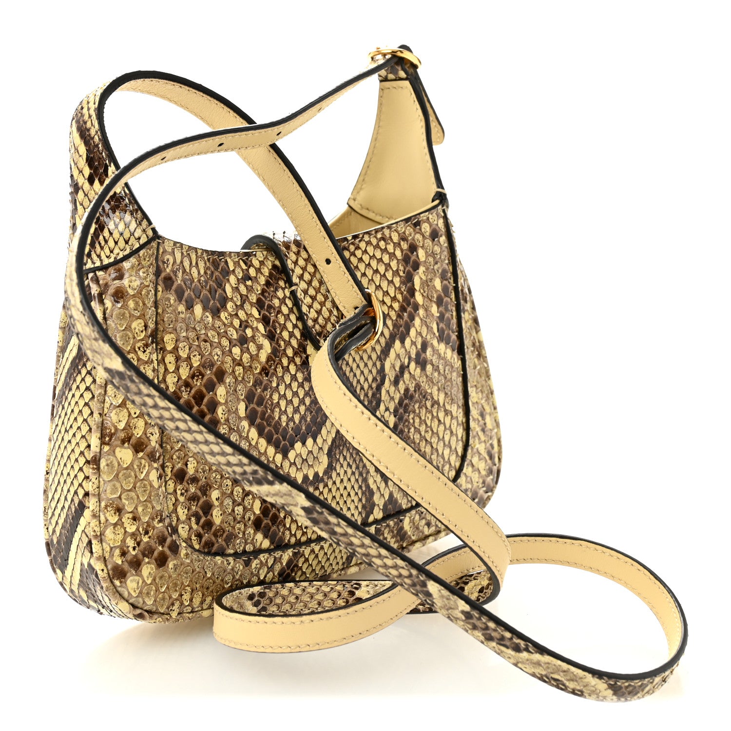 Gucci Snakeskin Mini Jackie 1961 Hobo Beige 3 of 12