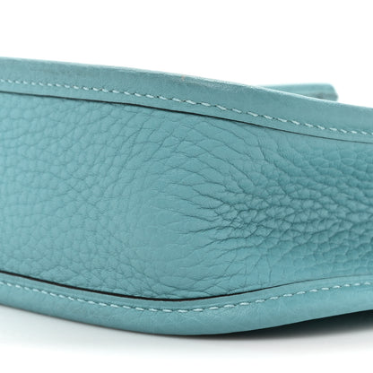 Hermes Taurillon Clemence Evelyne TPM Bleu Saint Cyr Orange Poppy 9 of 13
