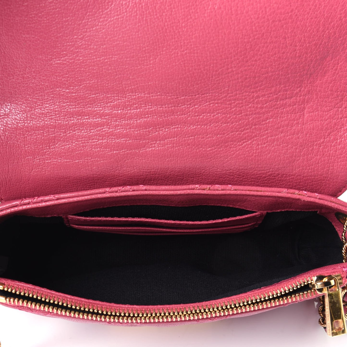 Lacquered Lambskin Baroque Single Flap Pink