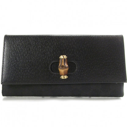 Gucci Leather Monogram Continental Bamboo Wallet 1 of 8