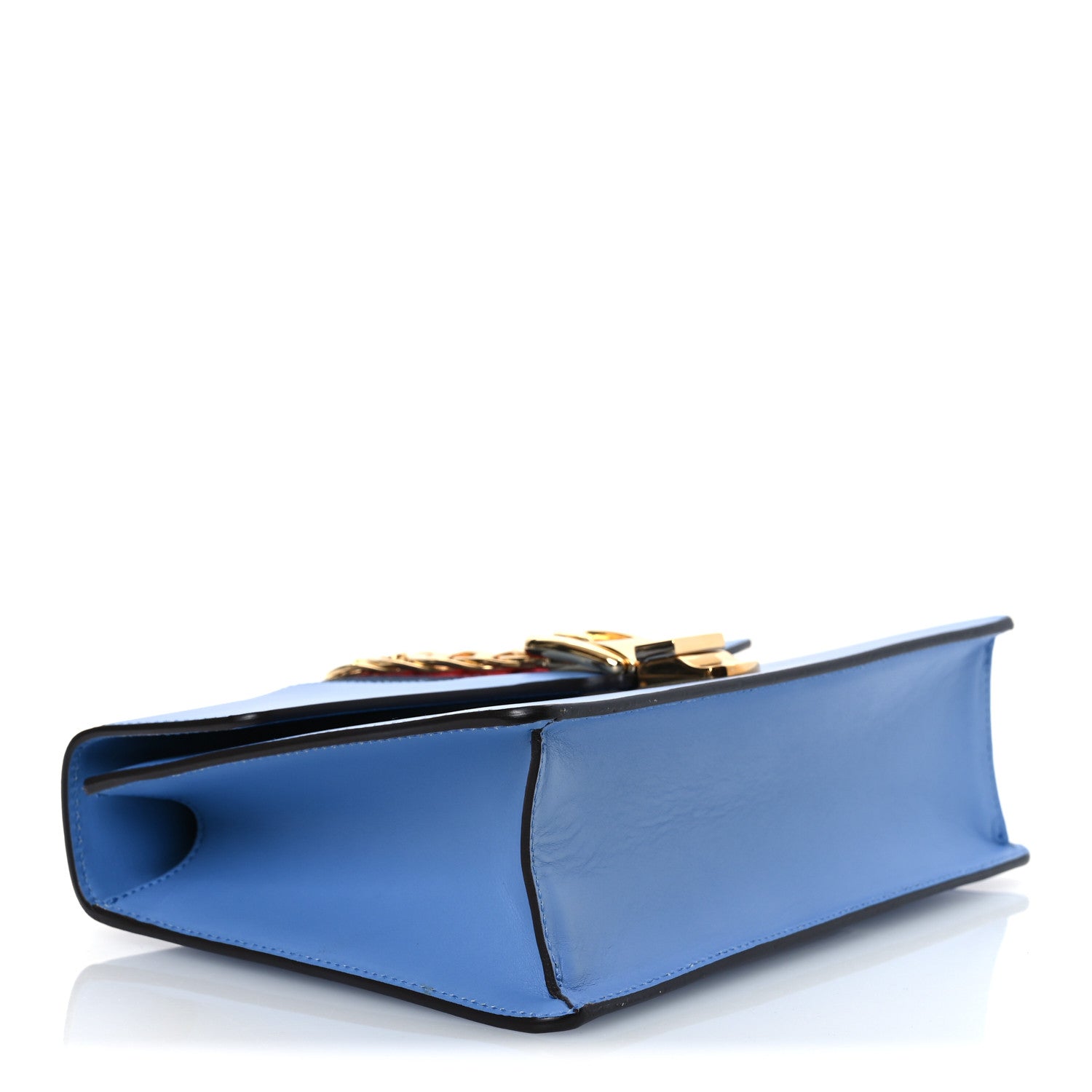 Gucci Calfskin Small Sylvie Shoulder Bag Clear Sky Blue 4 of 11