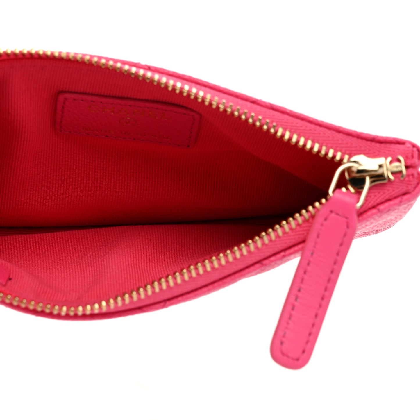 Caviar Quilted Small Cosmetic Case Pink