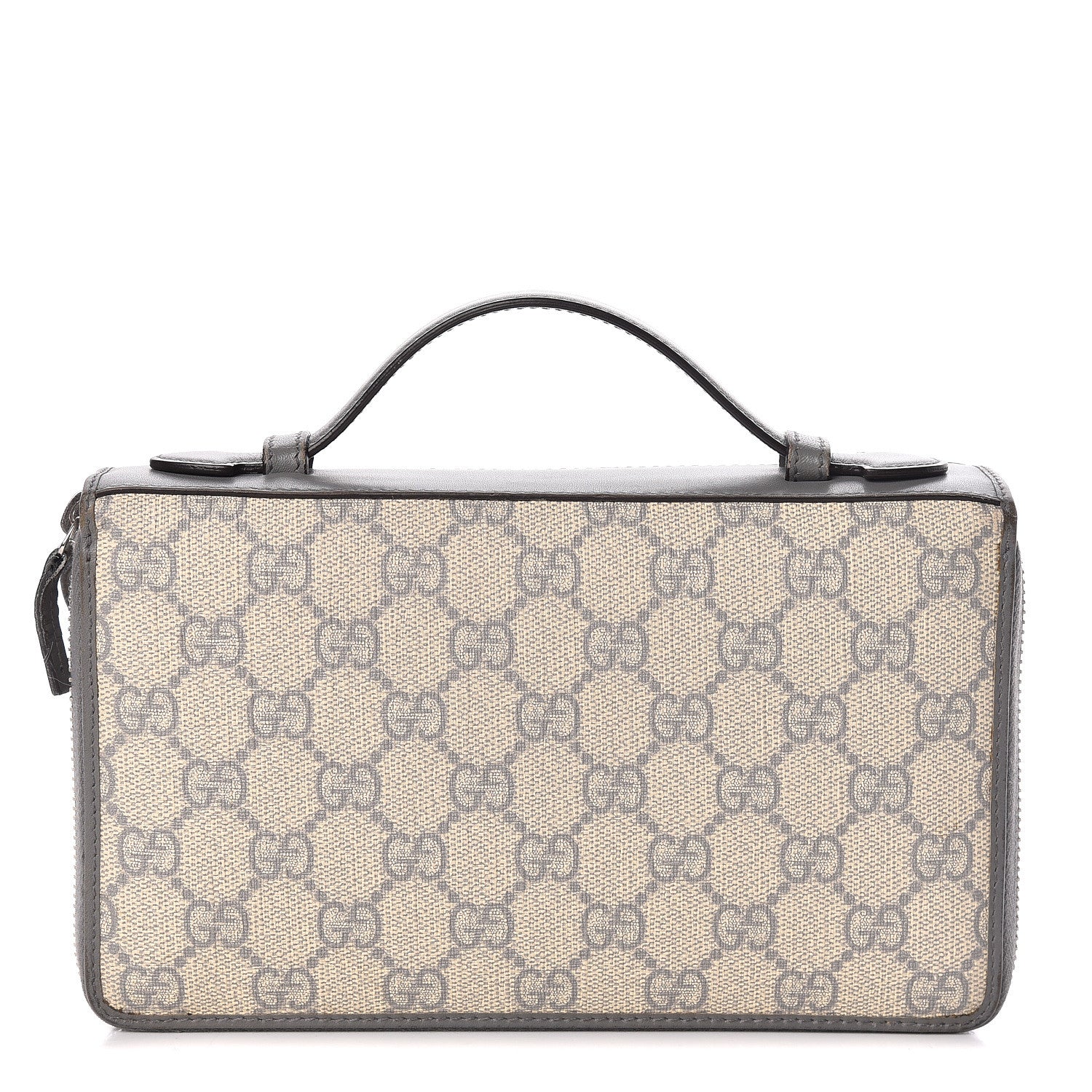 Gucci GG Supreme Monogram Travel Document Case Ecru Grigio 1 of 7