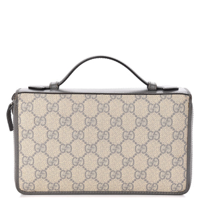 Gucci GG Supreme Monogram Travel Document Case Ecru Grigio 1 of 7