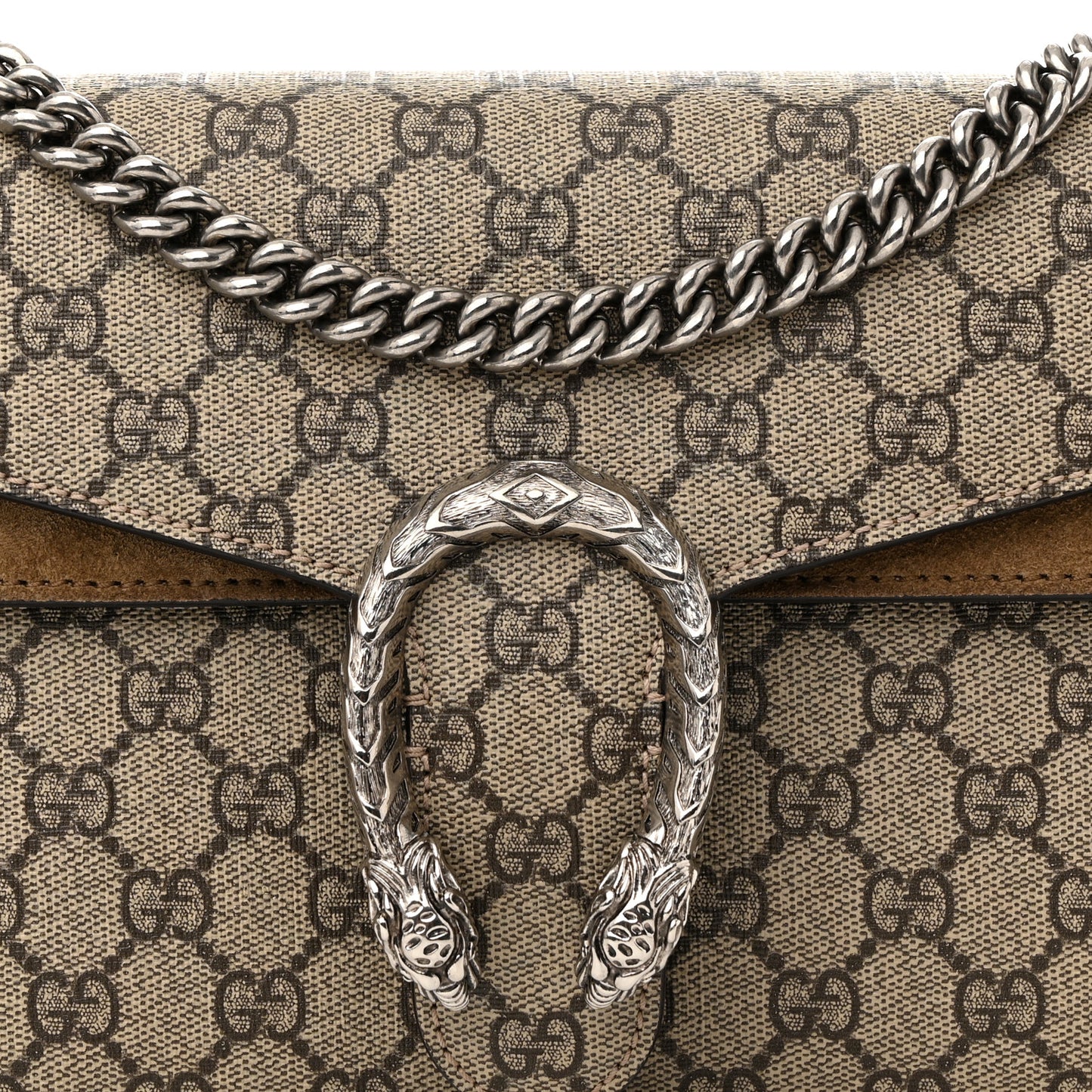 GG Supreme Monogram Small Dionysus Shoulder Bag Taupe