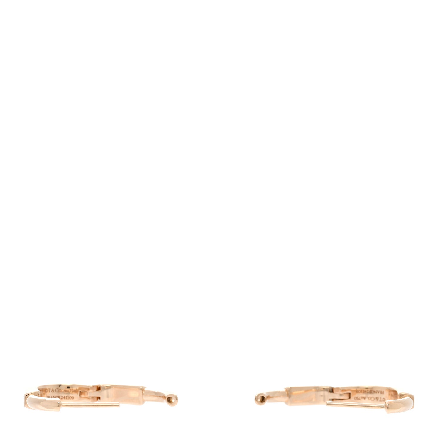 Tiffany 18K Rose Gold Small Lock Earrings 3 of 5