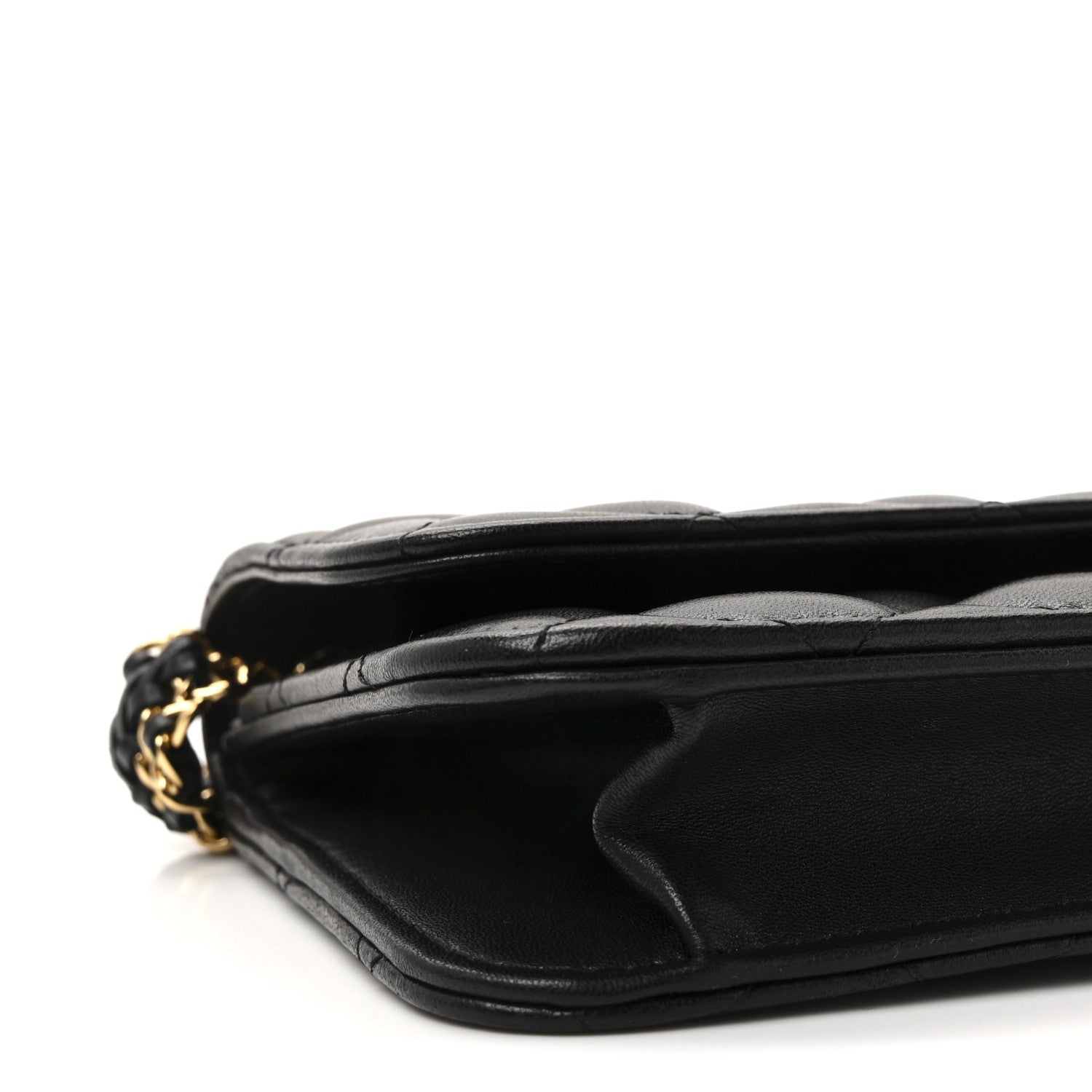 Chanel Lambskin Quilted Flap Shoulder Bag Chain Black 10 of 11