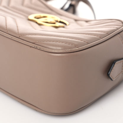 Gucci Calfskin Matelasse Small GG Marmont Chain Shoulder Bag Porcelain Rose 9 of 11