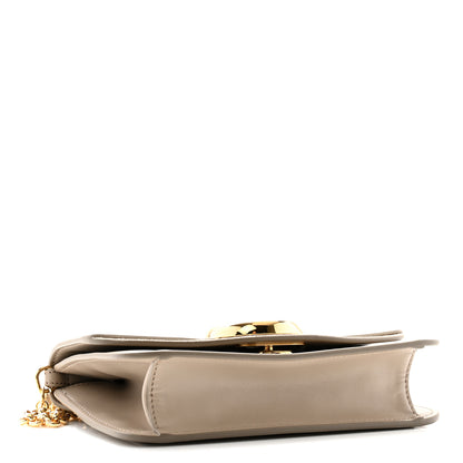 Chloe Calfskin Suede C Clutch With Chain Motty Grey 4 of 10