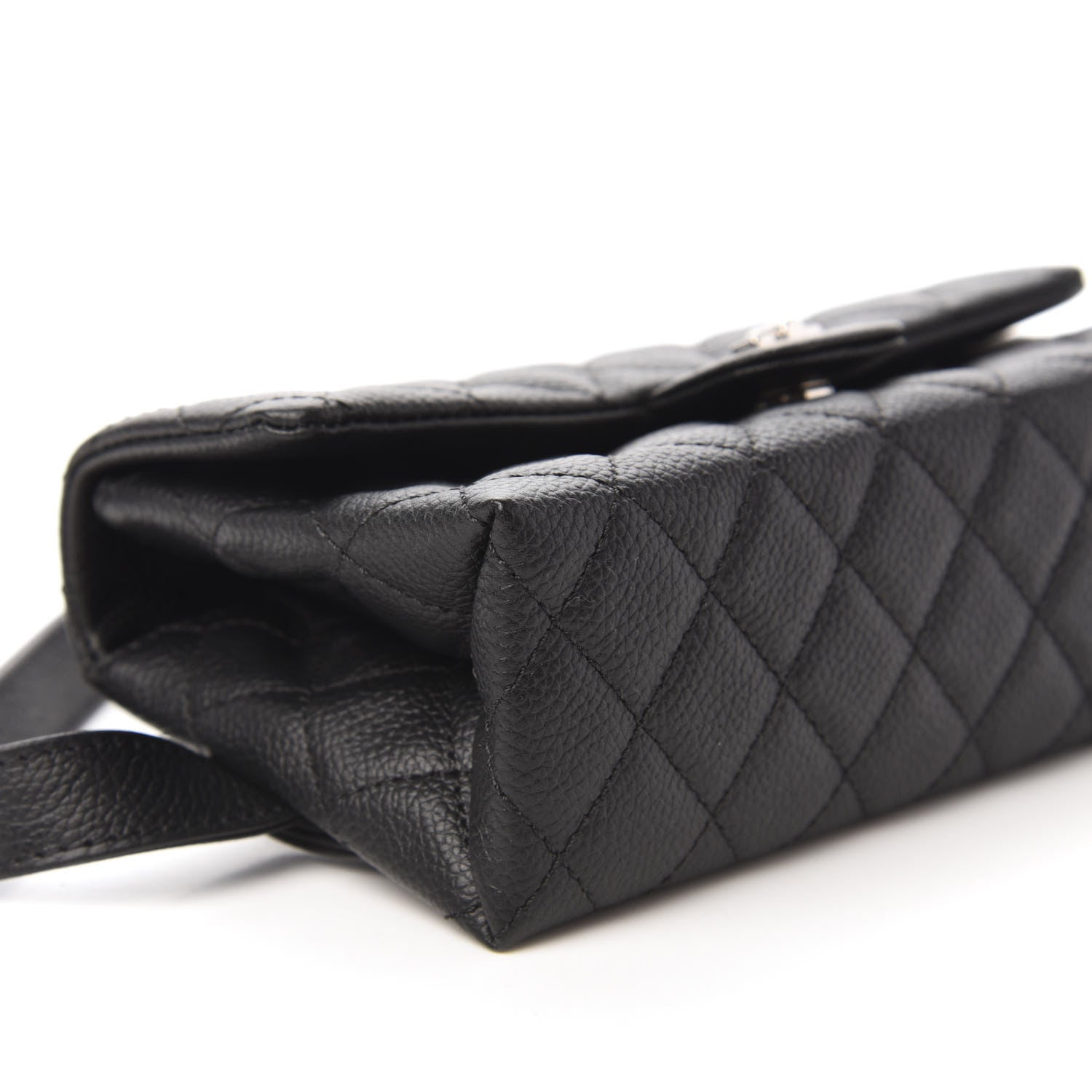Chanel Grained Calfskin Quilted 2.55 Reissue Flap Belt Bag Clutch Black 6 of 10