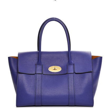 Mulberry Natural Grain Calfskin New Bayswater Indigo 1 of 7