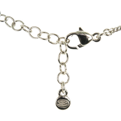 Chanel Crystal CC Pendant Necklace Silver 4 of 5