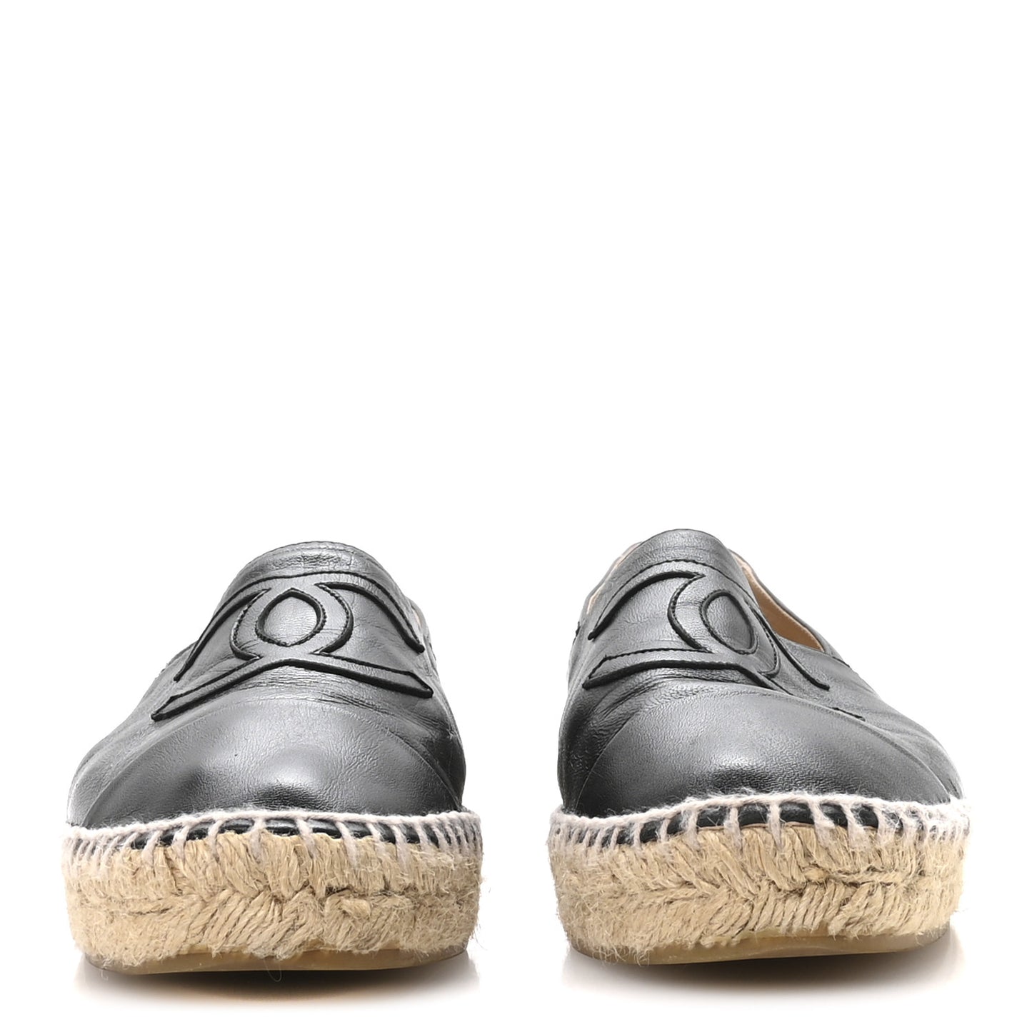 Lambskin CC Espadrilles 39 Black