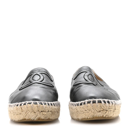 Chanel Lambskin CC Espadrilles 39 Black 3 of 9