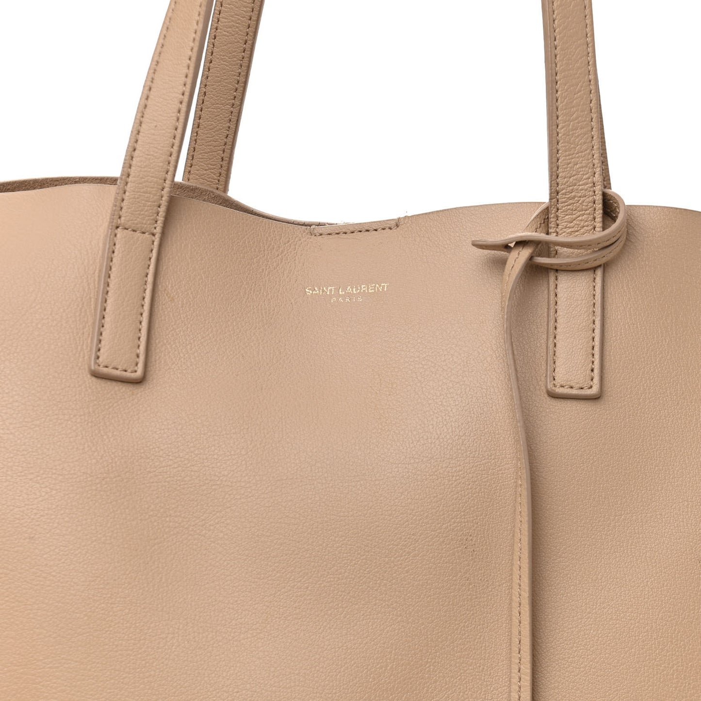Calfskin Large Shopping Tote Dark Beige
