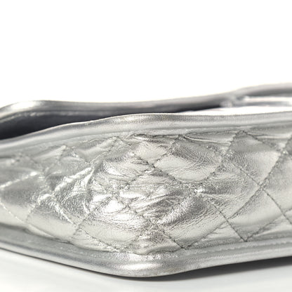 Chanel Vinyl Large Ice Cube Flap Silver 8 of 11
