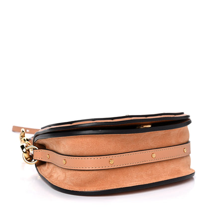 Chloe Calfskin Suede Quilted Small Nile Bracelet Bag Caramel 4 of 11