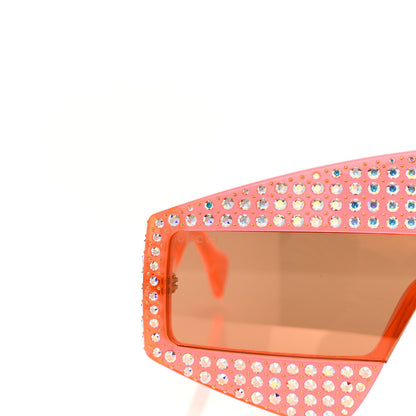 Gucci Crystal Rectangular Frame Sunglasses GG0357S Orange 5 of 7