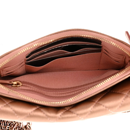 Chanel Metallic Grained Calfskin Quilted 2.55 Reissue Phone Holder With Chain Copper 5 of 13