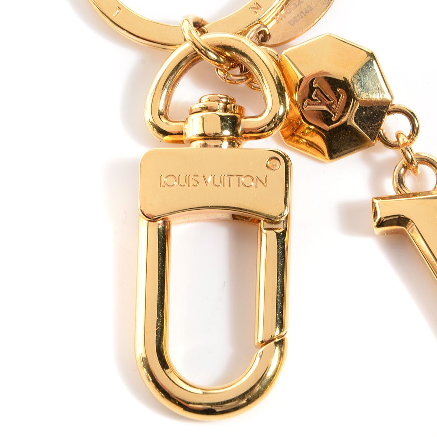 LV Facettes Key Holder Gold