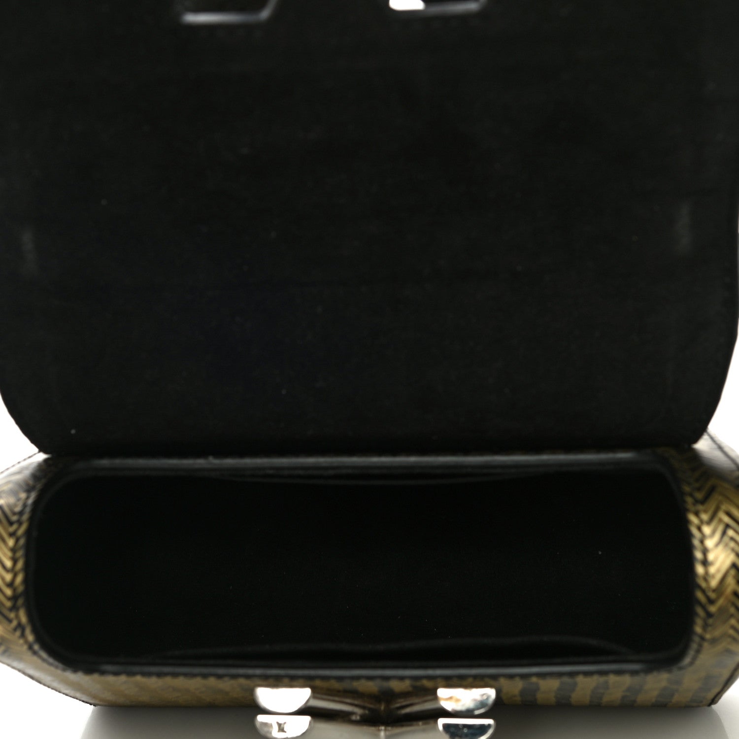 Louis Vuitton Epi Chevron Printed Twist Shoulder Bag PM Gold 5 of 11
