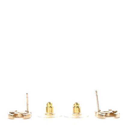 Chanel Crystal CC Earrings Gold 3 of 5