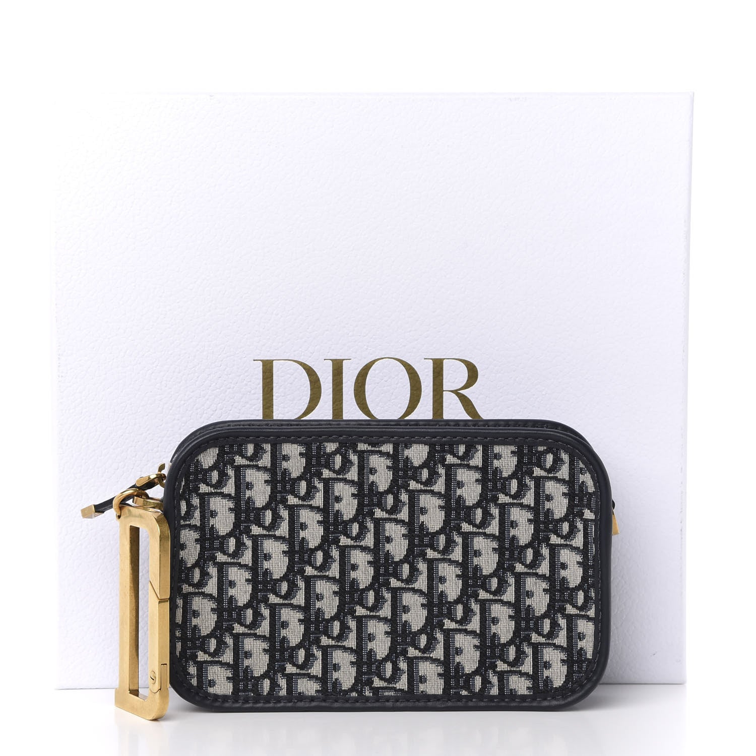 Christian Dior Oblique Diorquake Clutch Blue 9 of 9