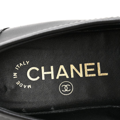 Chanel Lambskin Quilted CC Turnlock Loafers 38 Black 8 of 11