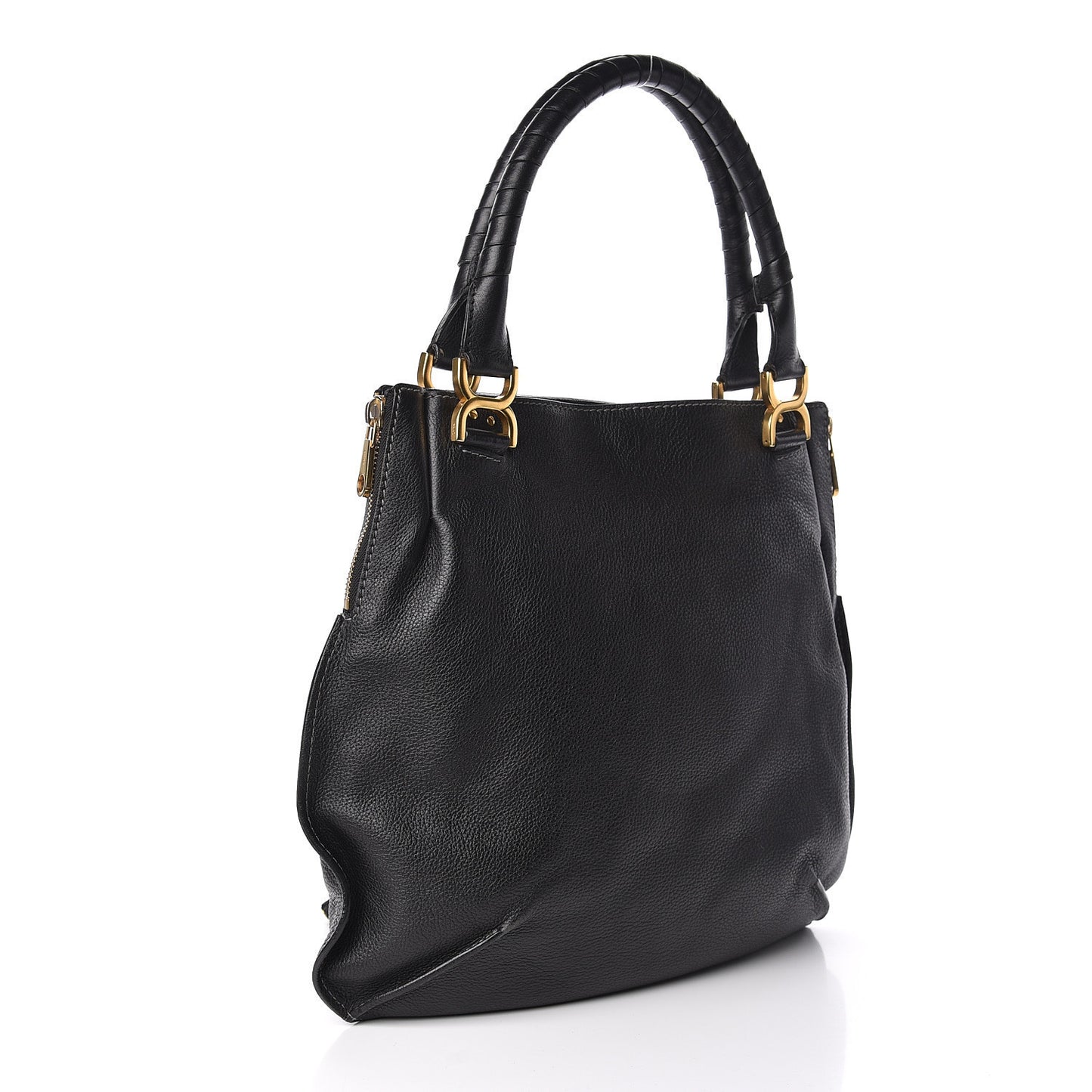 Calfskin Large Marcie Tote Black