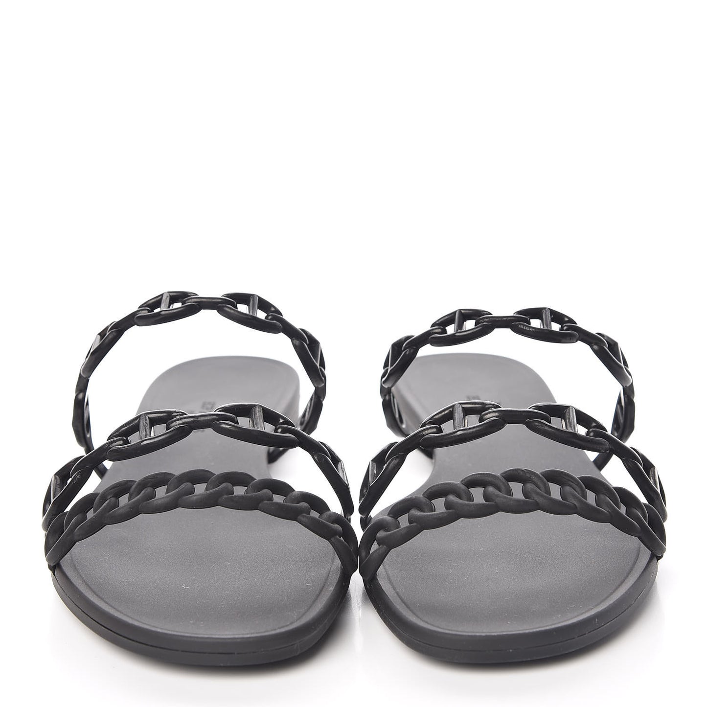 Rubber Chaine d'Ancre Rivage Sandals 37 Black