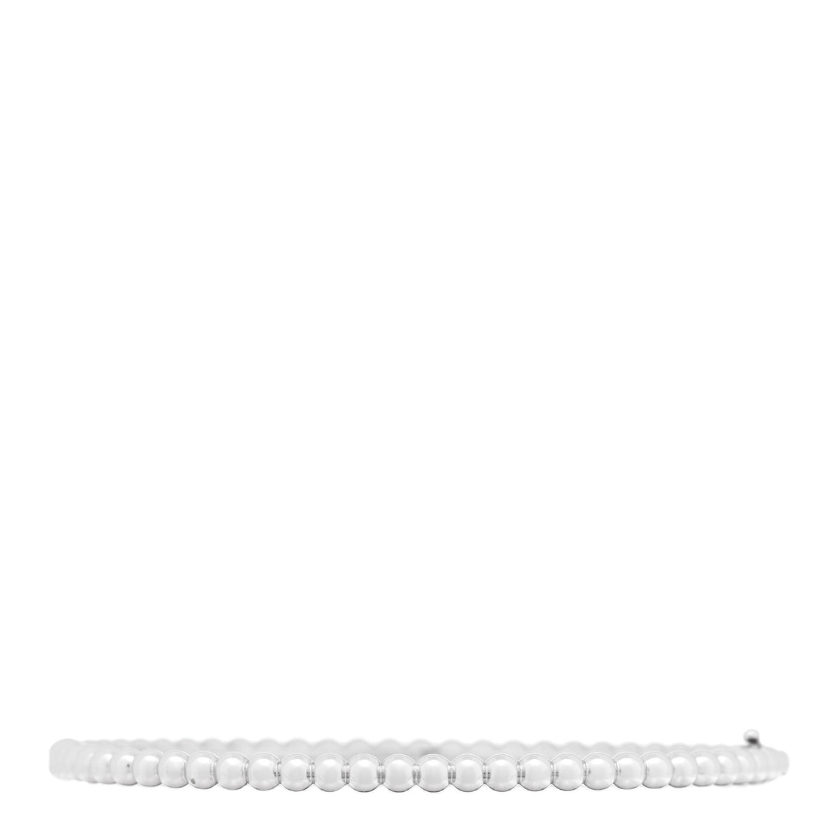 18K White Gold Perlee Pearls of Gold Bracelet L