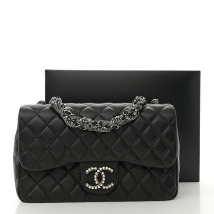 Chanel Lambskin Medium Westminster Pearl Flap Black 11 of 11