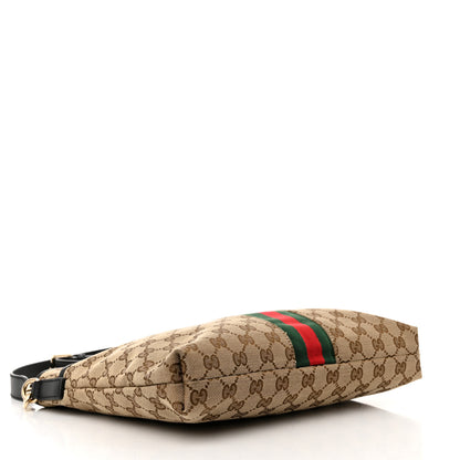 Gucci GG Monogram Web Flat Messenger Bag Black 4 of 11