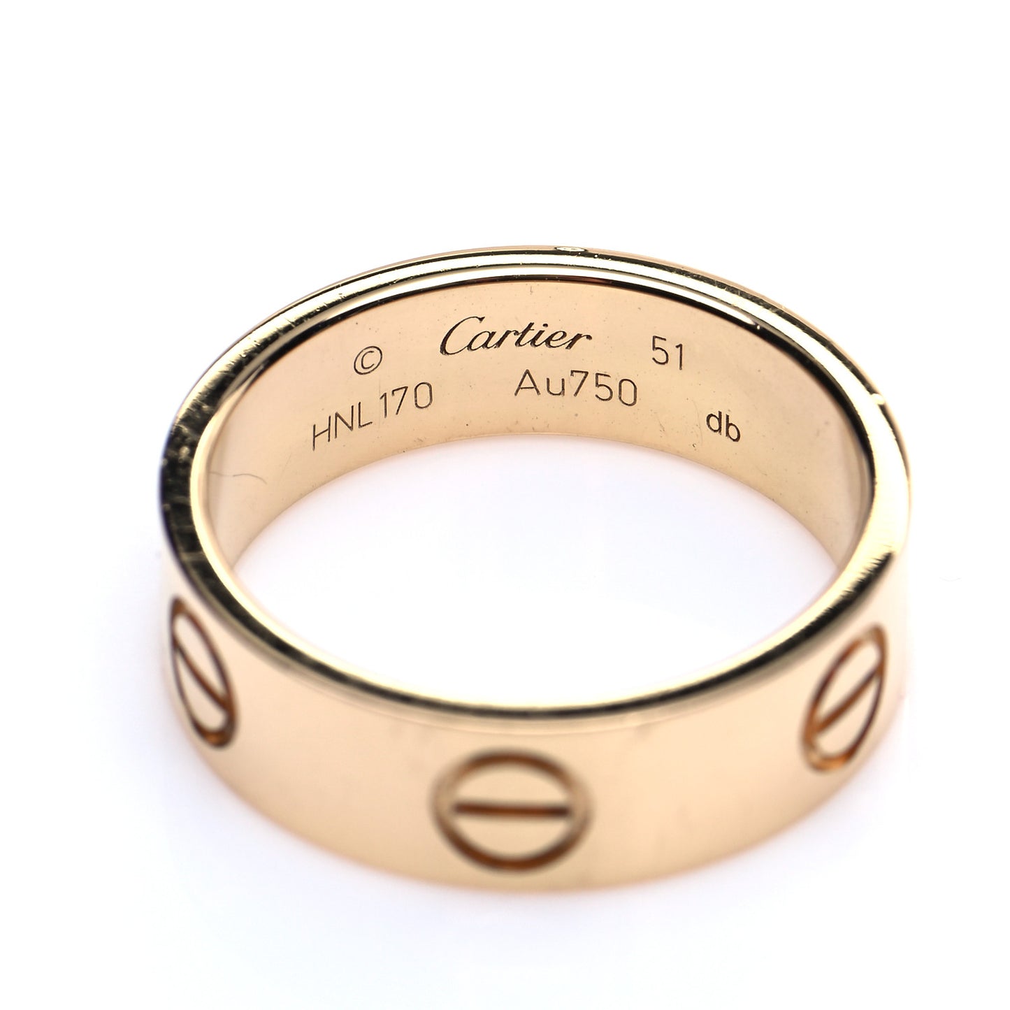 18K Yellow Gold 5.5mm LOVE Ring 51 5.75