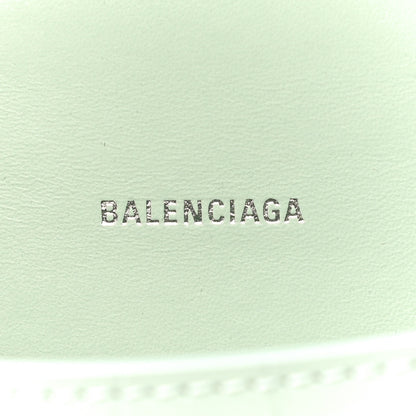 Balenciaga Shiny Calfskin Crocodile Embossed Hourglass Top Handle Bag XS Light Green 6 of 12