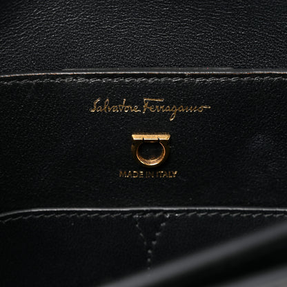 Salvatore Ferragamo Calfskin Gancini Shoulder Bag Black 6 of 15