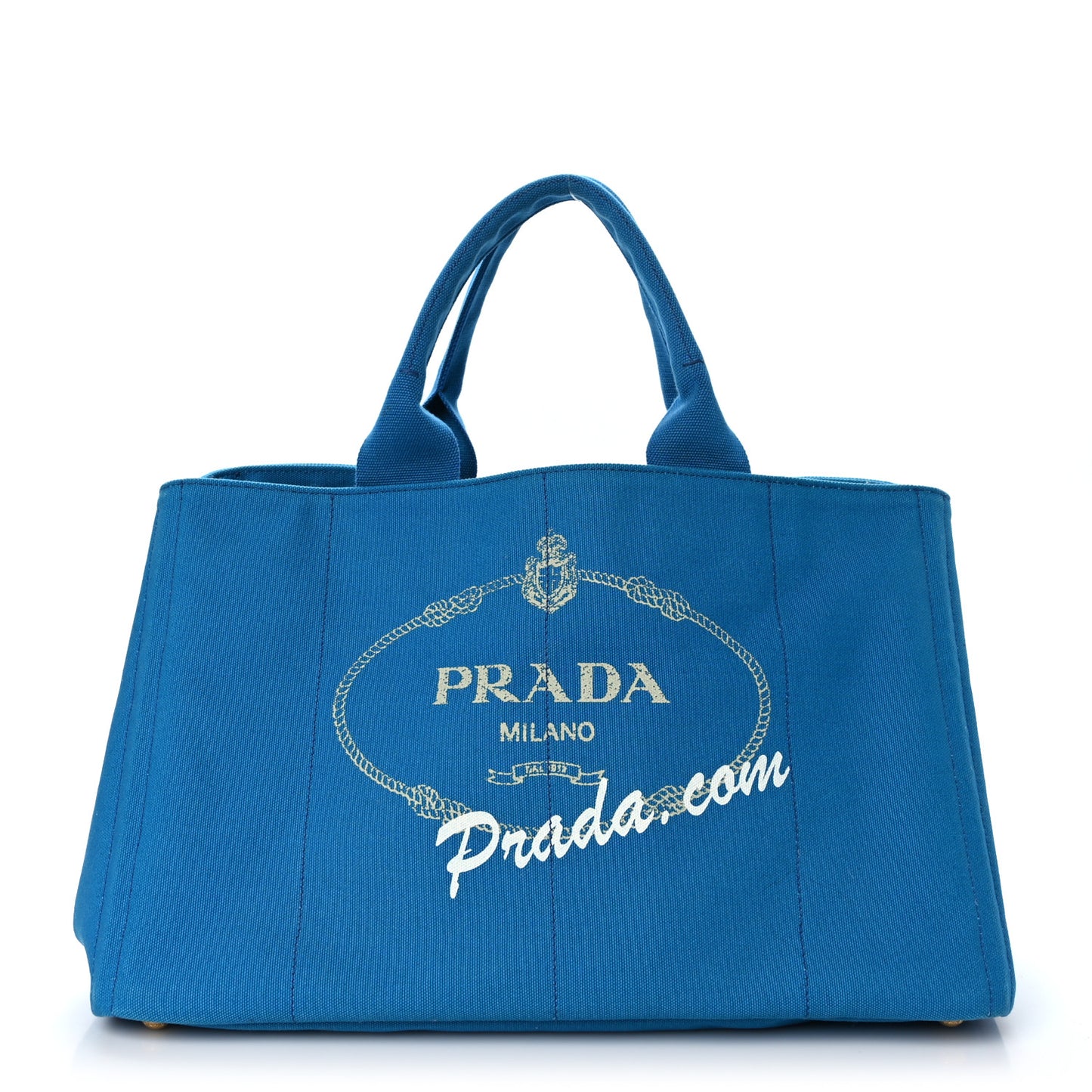Canapa Large Logo Tote Azzurro