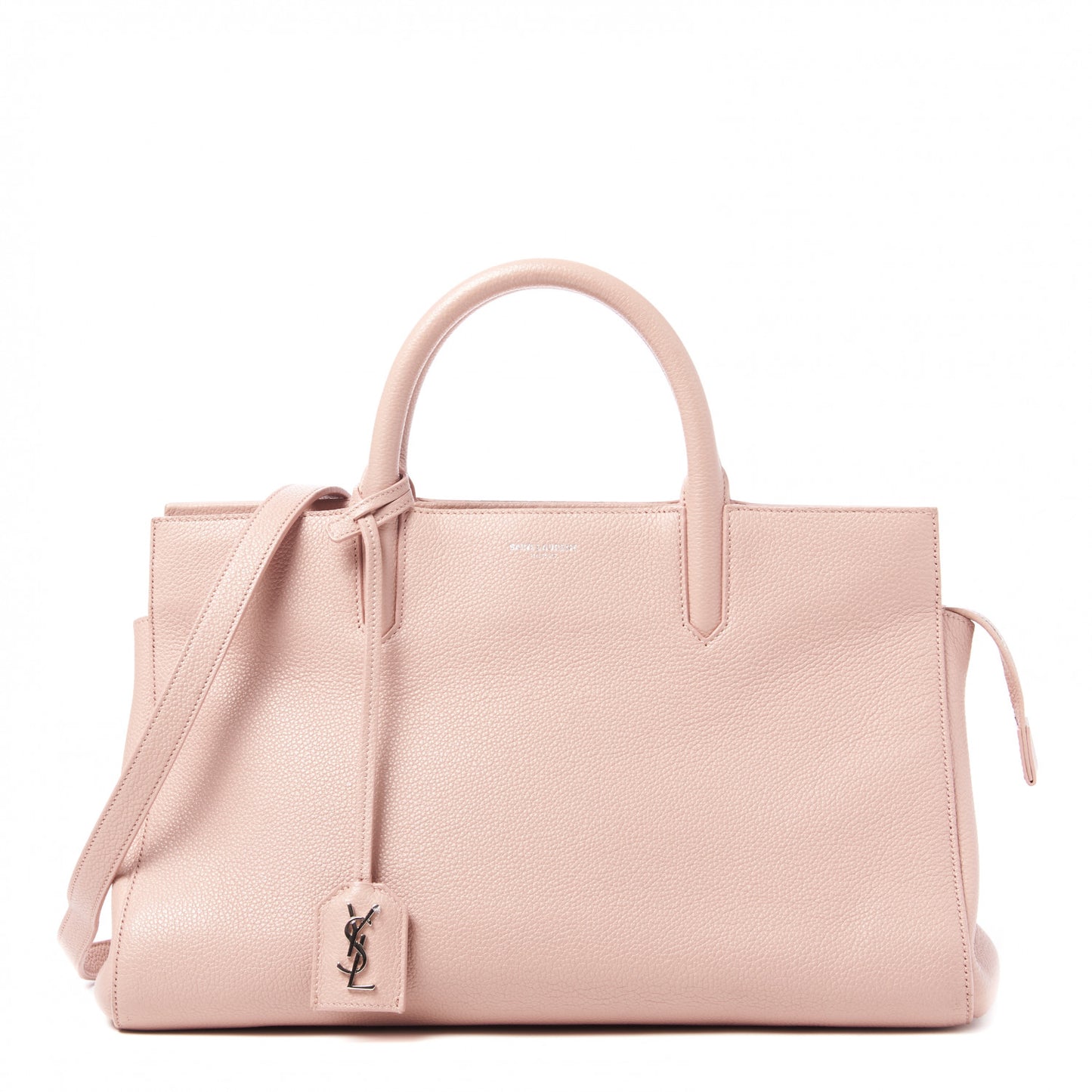 Grained Calfskin Small Cabas Rive Gauche Rose