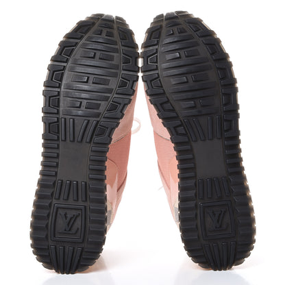 Louis Vuitton Suede Damier Azur Run Away Sneakers 41 Pink 5 of 9
