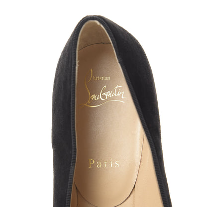 Christian Louboutin Suede Jeweled Candy Moc Flat Loafers 39.5 Black 6 of 7