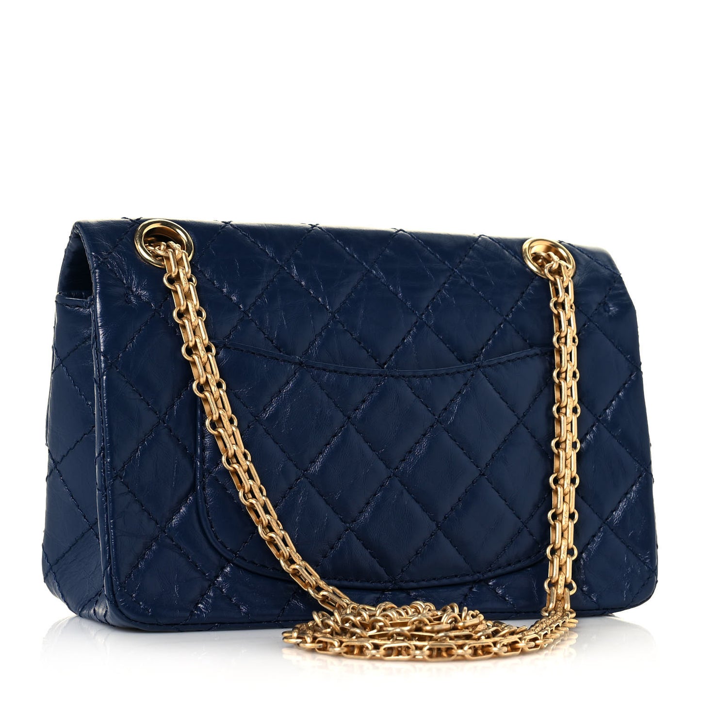 Aged Calfskin Quilted 2.55 Reissue Mini Flap Navy