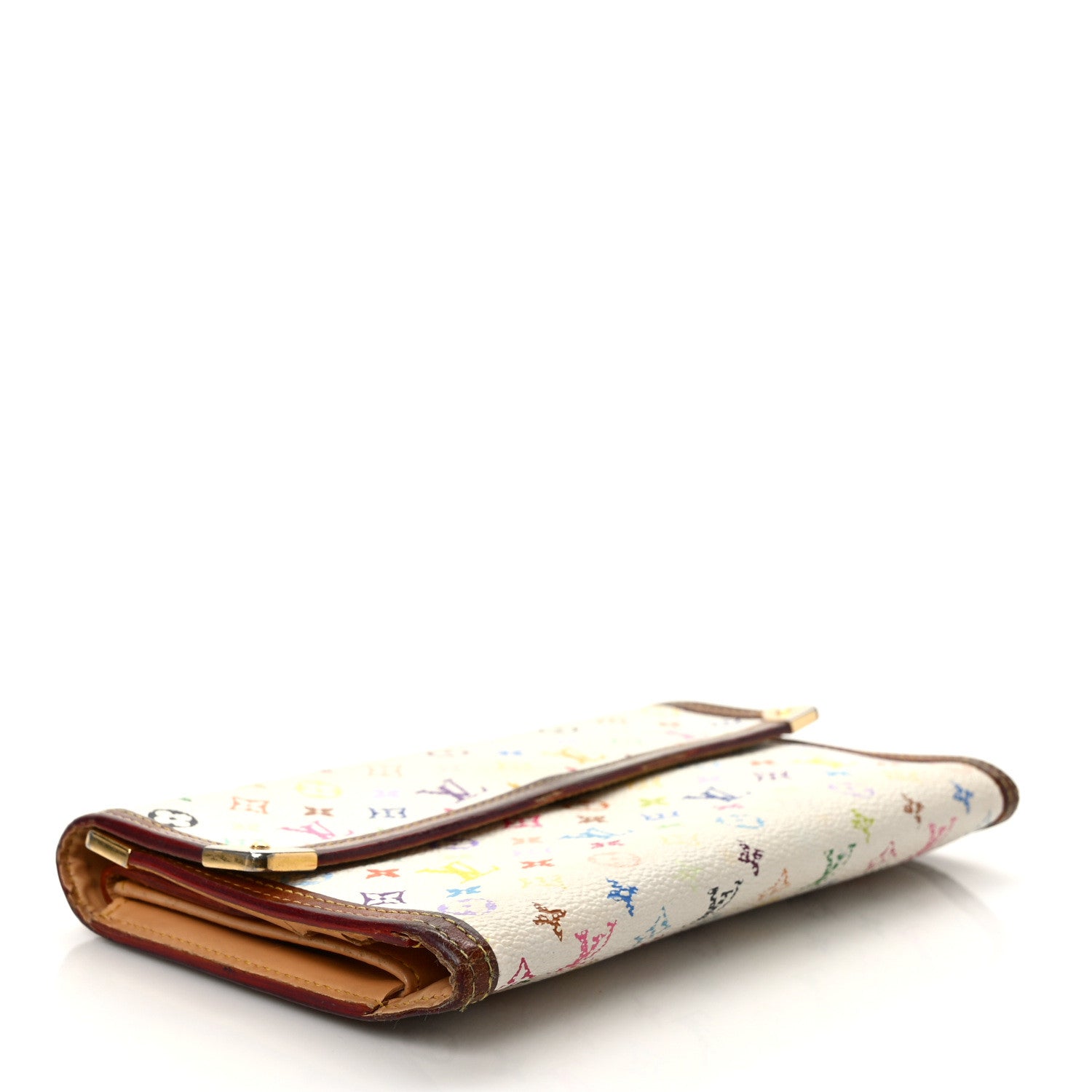 Louis Vuitton Monogram Multicolor Porte Tresor International Wallet White 4 of 9